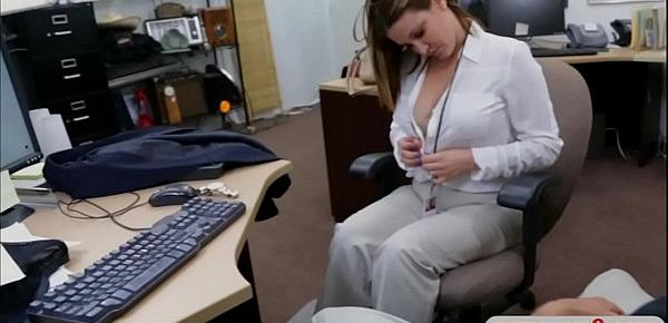  Foxy business lady nailed by pawn dude in back office